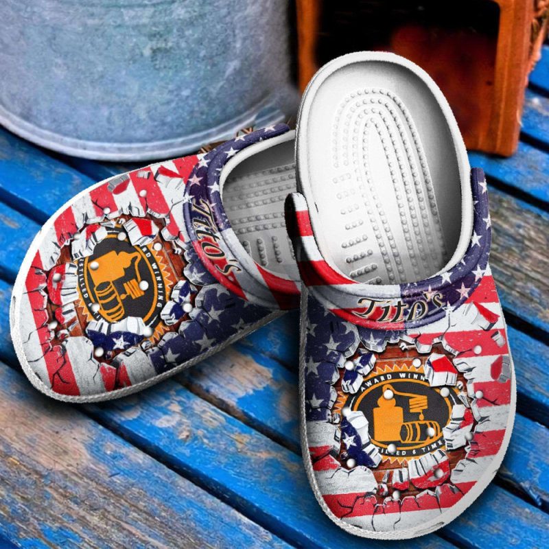 Tito Broken Brick American Flag Rubber clog Shoes Comfy Footwear