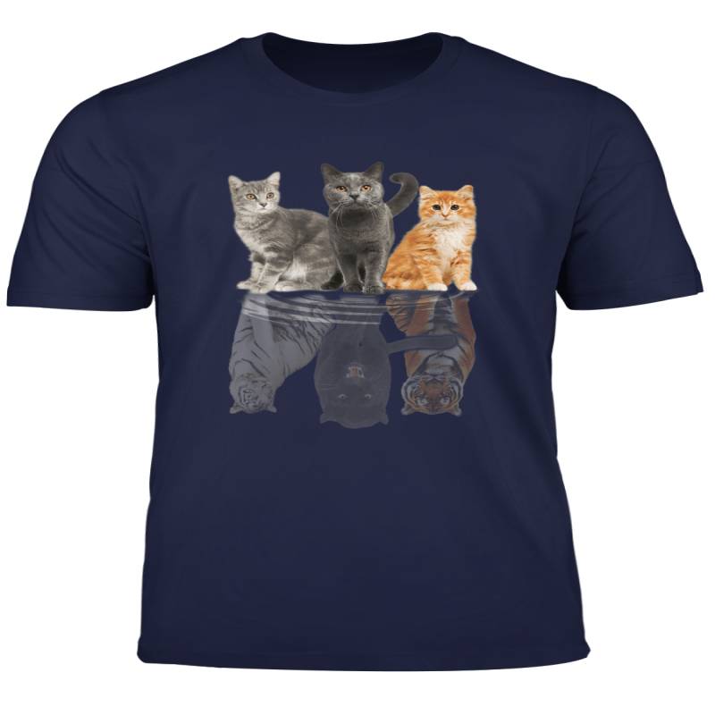 Cats Reflection Mirror Puma Cheetah Tiger Funny Cat Lover T Shirt