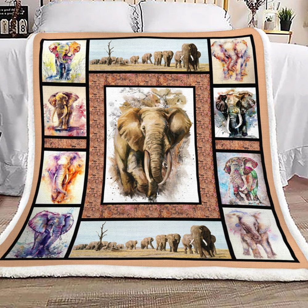 Elephant Yh25100567F Sherpa Fleece Blanket