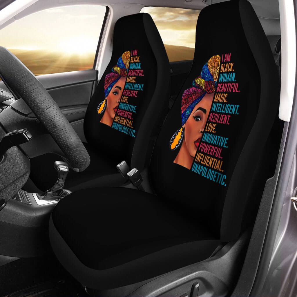 Melanin Automotive Seat Covers I Am Black Woman Beautiful Universal Car Seat Protector