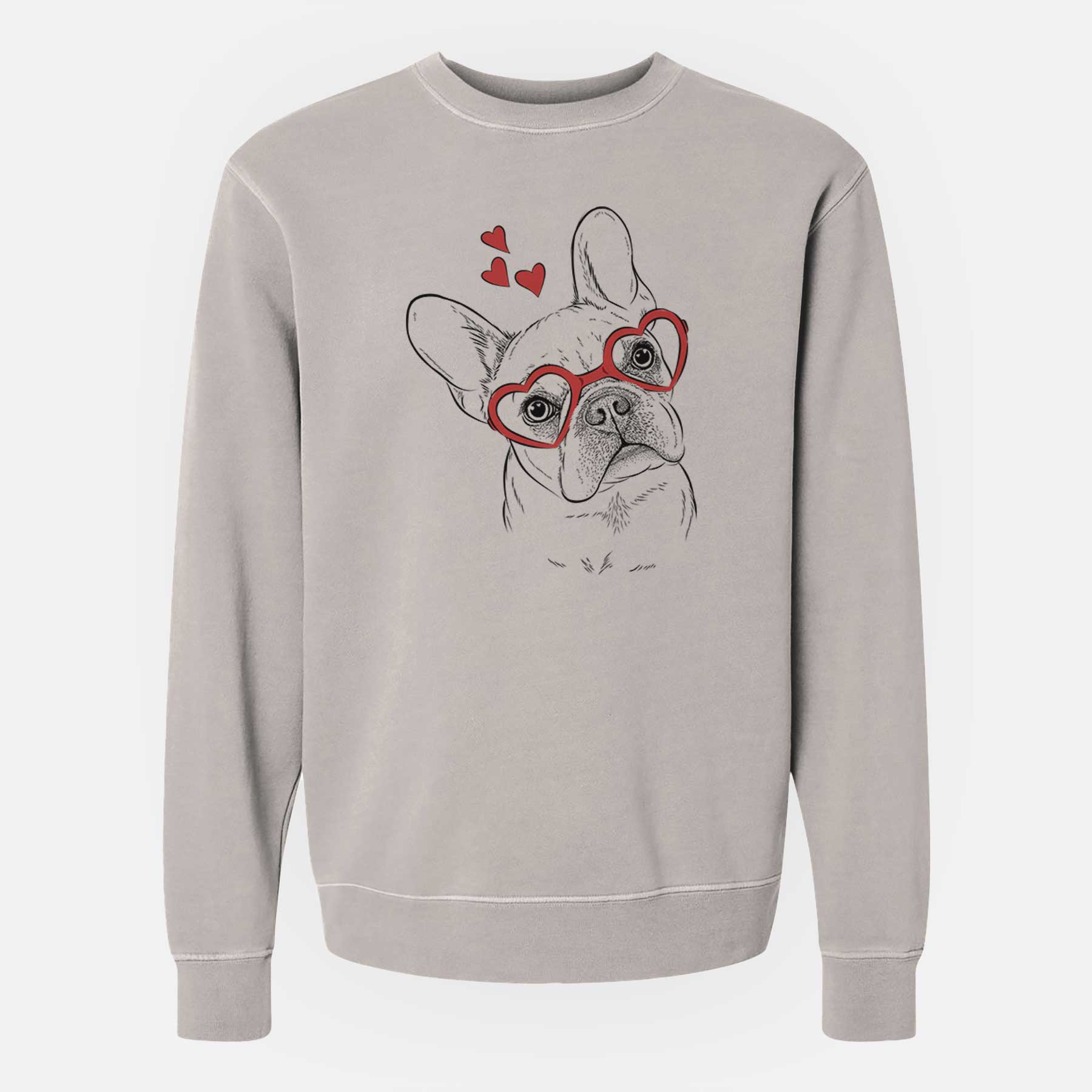 Valentine Loki The French Bulldog – Unisex Pigment Dyed Crew Sweatshirt