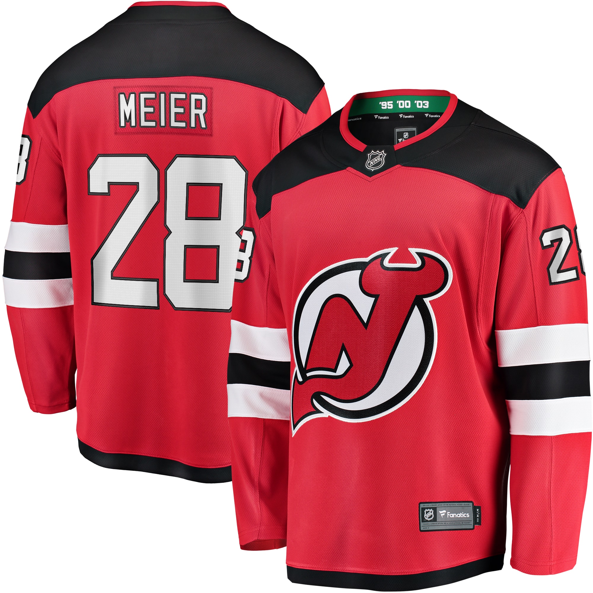 Timo Meier New Jersey Devils Branded Home Breakaway Jersey – Red