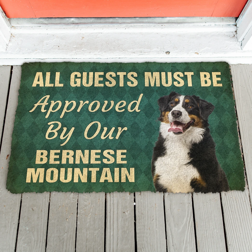 3D Must Be Approved By Our Bernese Mountain Custom Doormat