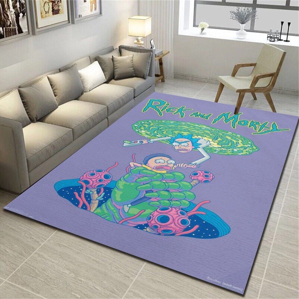 Rick And Morty Portal Fall Rug, Living Room Carpet