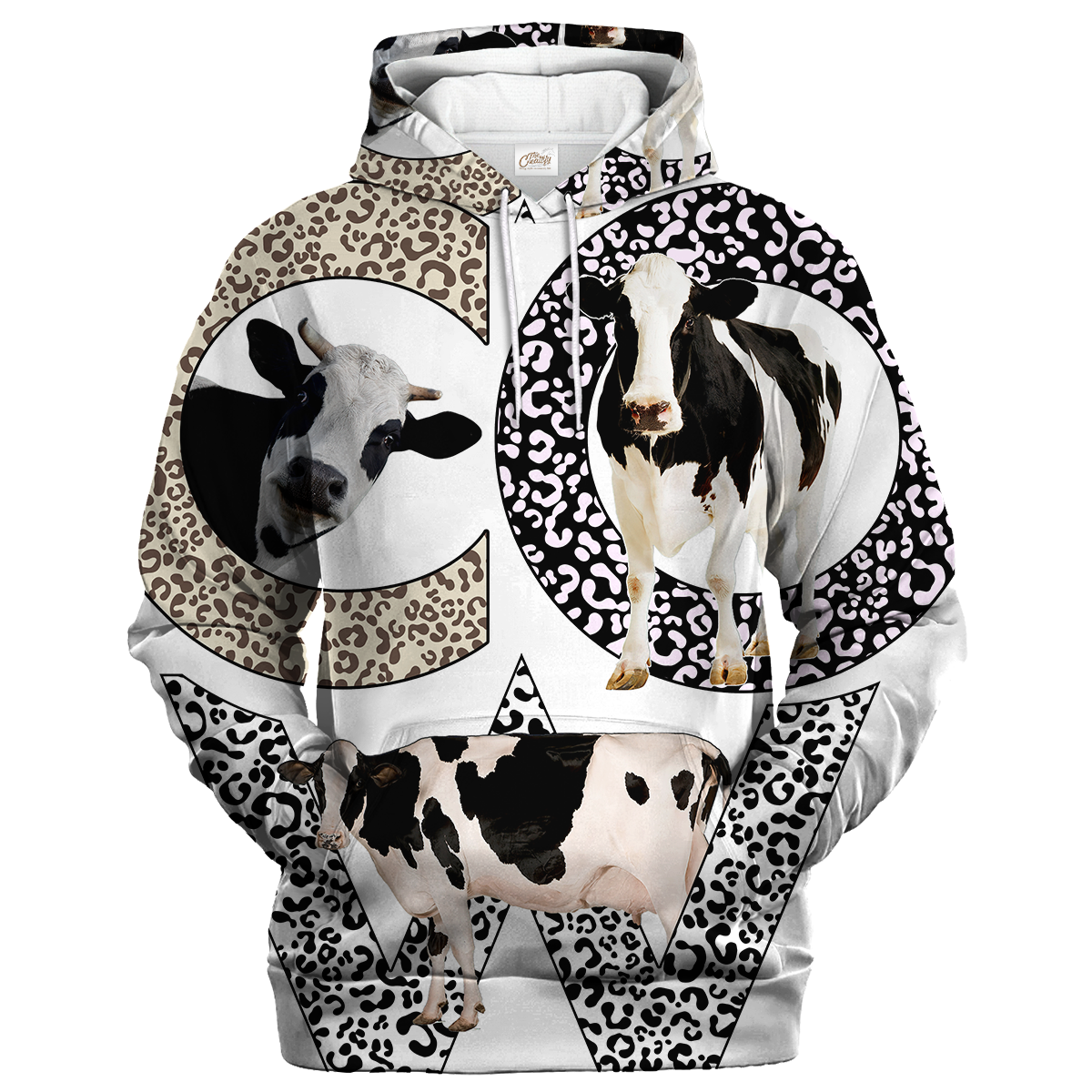 Cows With Leopard Fur Pattern Hoodie