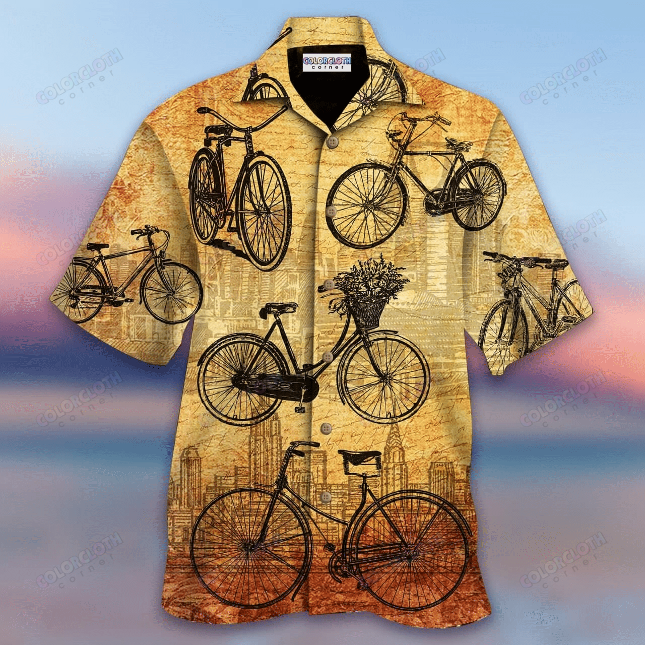 Vintage Bicycle Memory Hawaii Shirt Ha30043