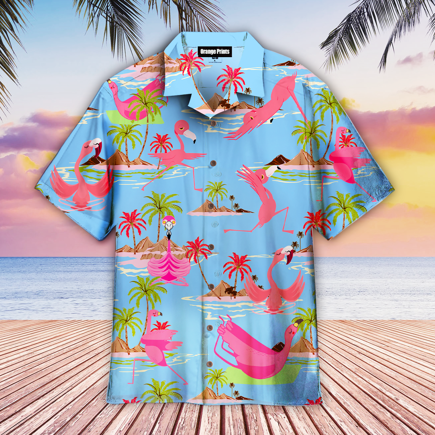 Tropical Workout Yoga Flamingo Aloha Hawaii Shirts For Men Women Ha108014