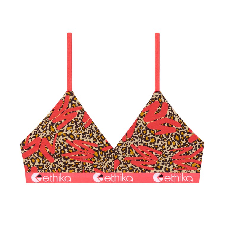 Ethika YOUNG MONEY – LEOPARD V-Neck Bra