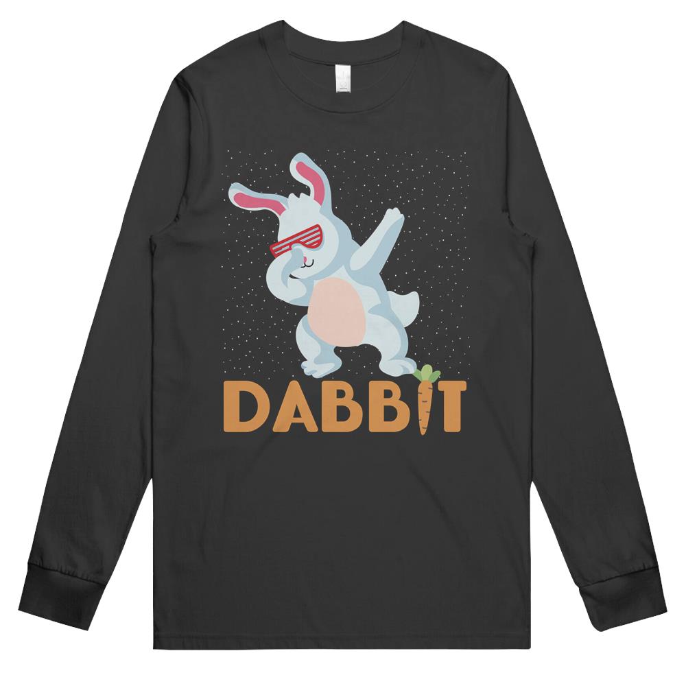 Dabbing Bunny Funny Rabbit Dab Dace Easter Sunday 2021 Festive Party Long Sleeve T Shirts