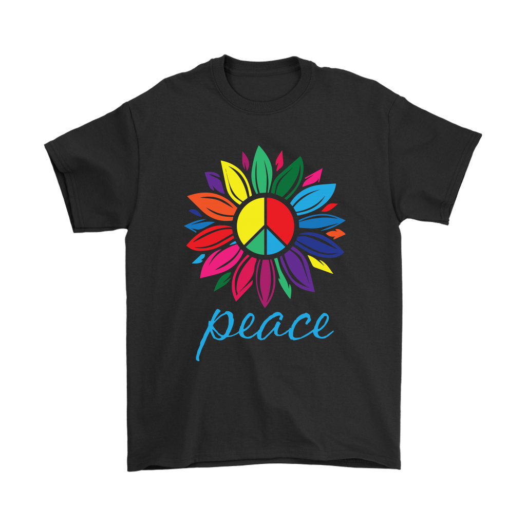 Peace Rainbow Flower Unisex T-Shirt