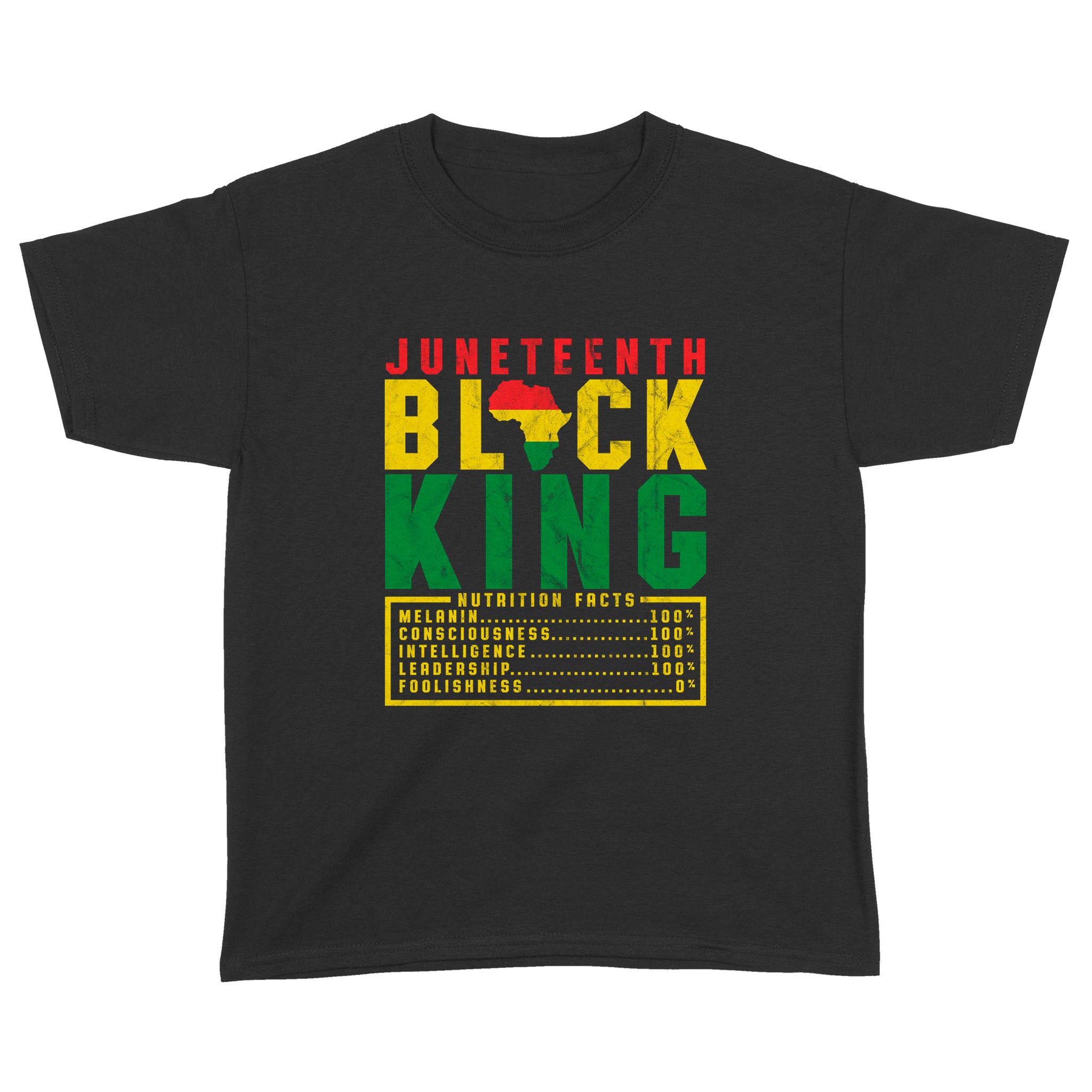 Juneteenth Men S Black King Nutrition Melanin Black Pride Shirt – Standard Youth T-Shirt