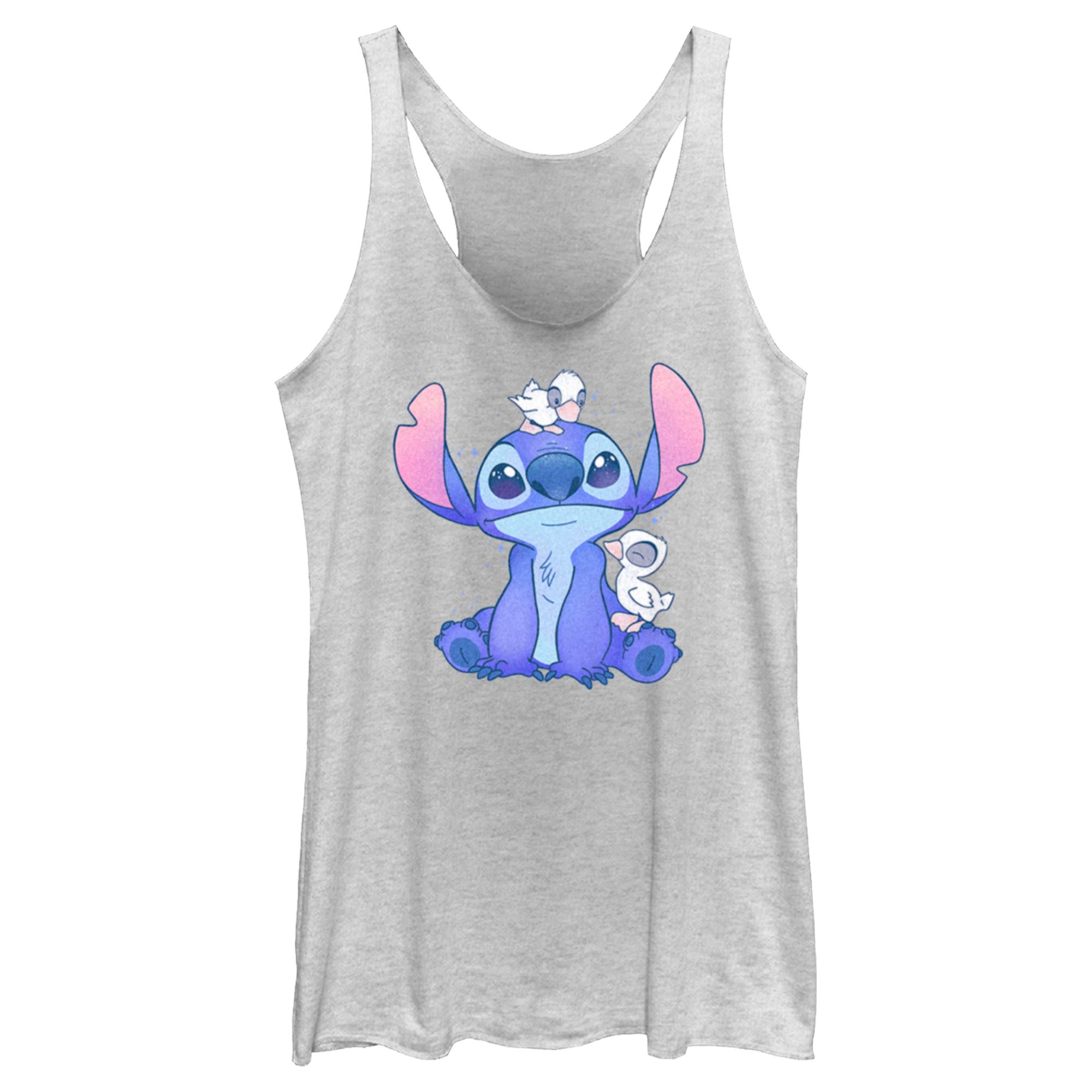 Women’S Lilo & Stitch Hanging With Ducks Racerback Tank Top