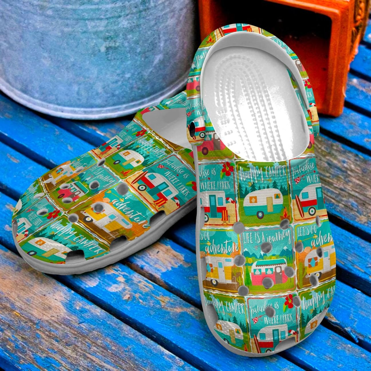 Camping Personalized Clog, Custom Name, Text, Color, Number Fashion Style For Women, Men, Kid, Print 3D Camping Quotes