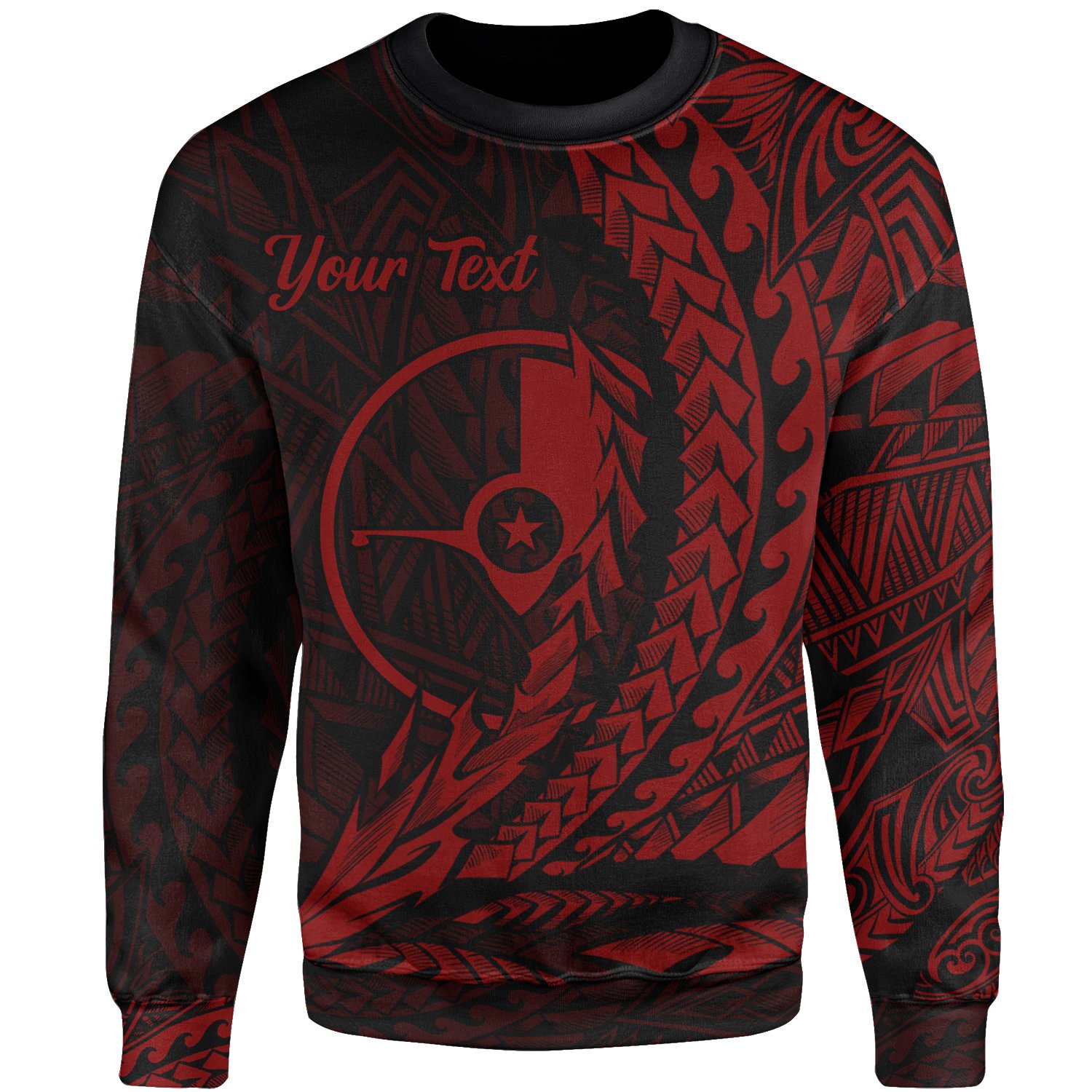 Yap Custom Personalised Sweatshirt – Wings Style Red Color – BN01