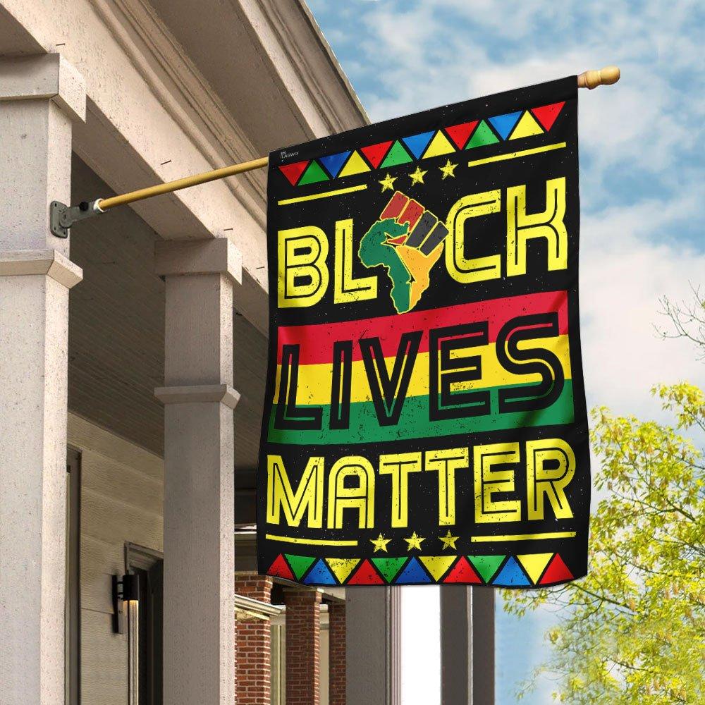 Proud Juneteenth Black Lives Matter Flag Gift For Friend Family Decor Decorative Holiday Outdoor Weather Resistant Double Sided Print Yard Patio Lawn