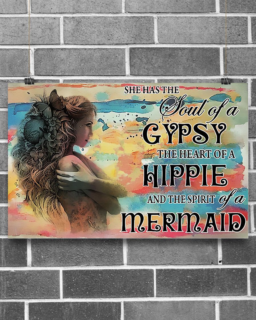 Mermaid Spirit Of A Mermaid Horizontal Canvas And Poster | Wall Decor Visual Art