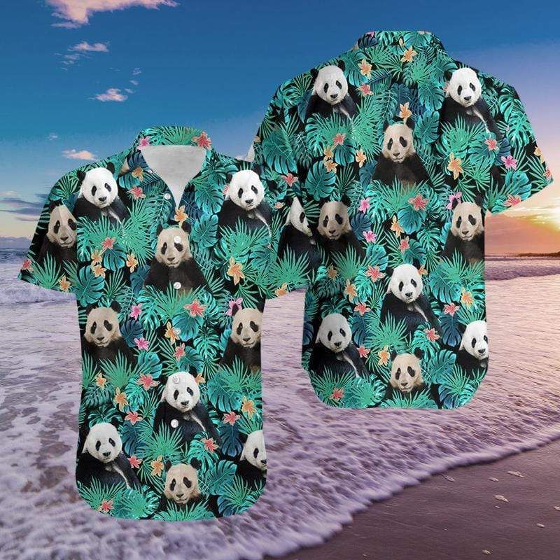 Cover Your Body With Amazing Panda Tropical Full Hawaii Shirts Dh Ha40604