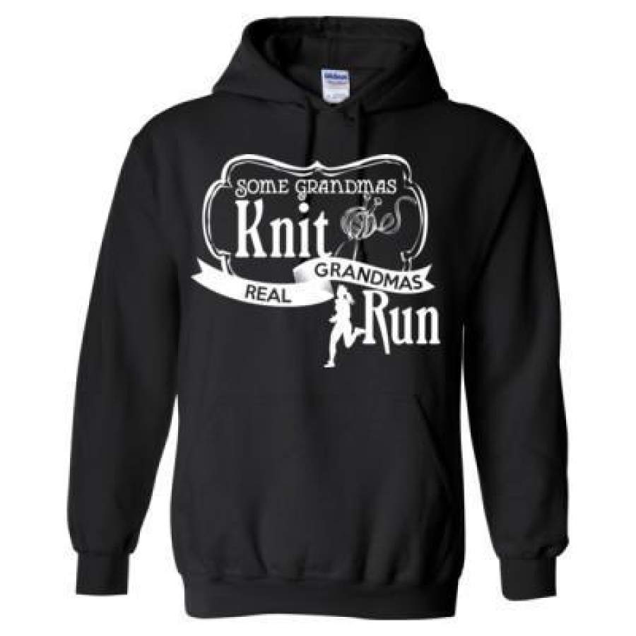 AGR Some Grandmas Knit Real Grandmas Run – Heavy Blend™ Hooded Sweatshirt