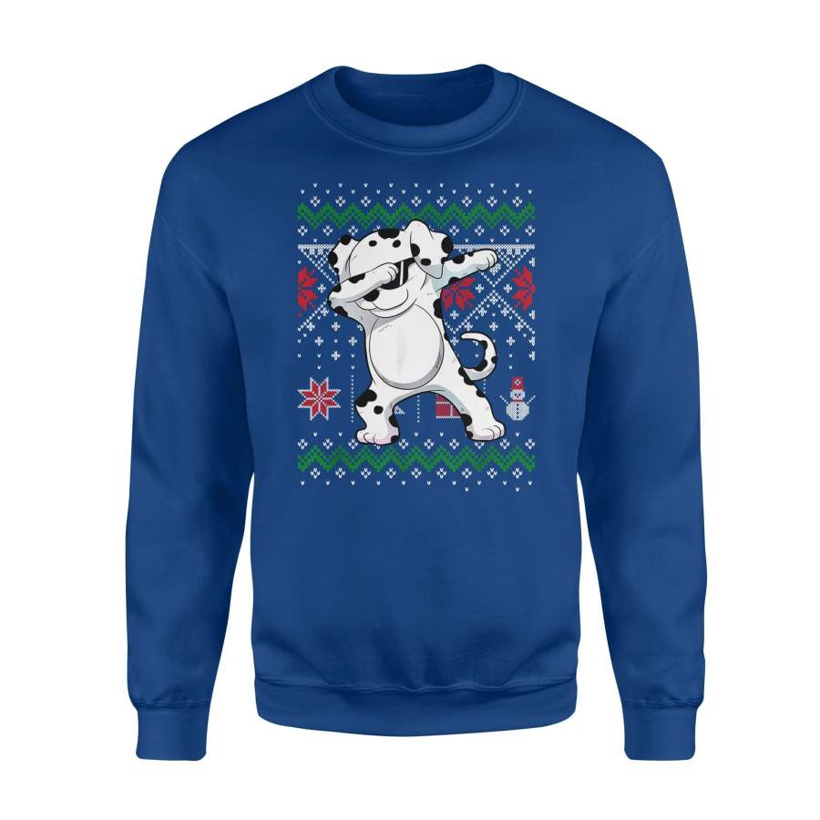 Christmas Gift Idea – Dabbing Dalmatian – Standard Fleece Sweatshirt