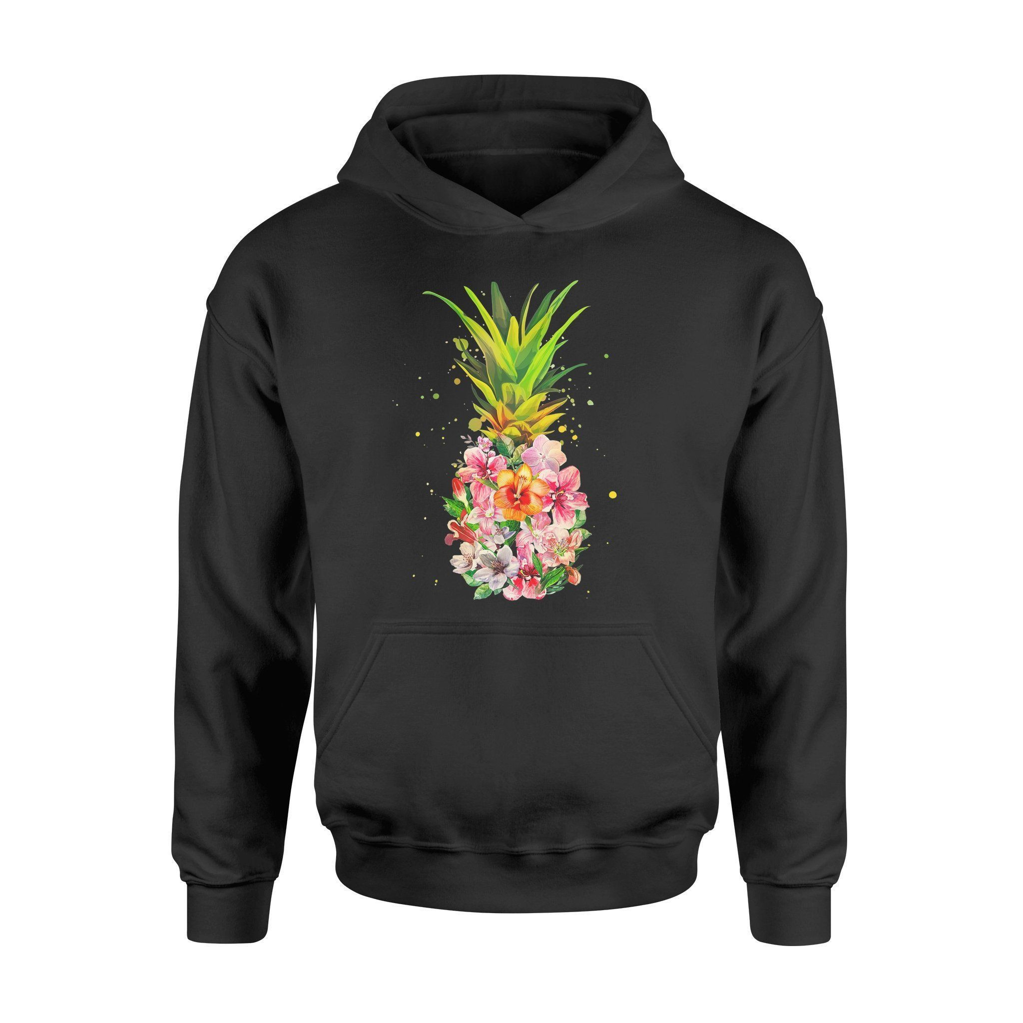 Pineapple Flowers T Shirt Women Aloha Hawaii Hawaiian Tshirt – Standard Hoodie