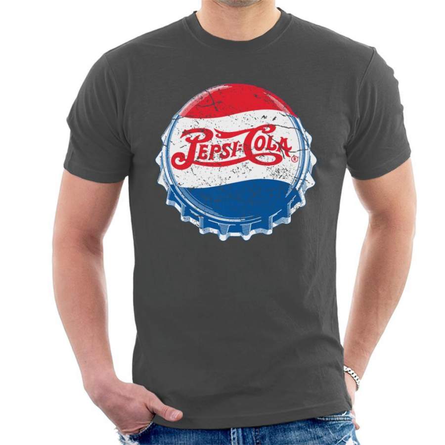 Pepsi Cola 1945 Extra Distressed Bottlecap Men’s T-Shirt