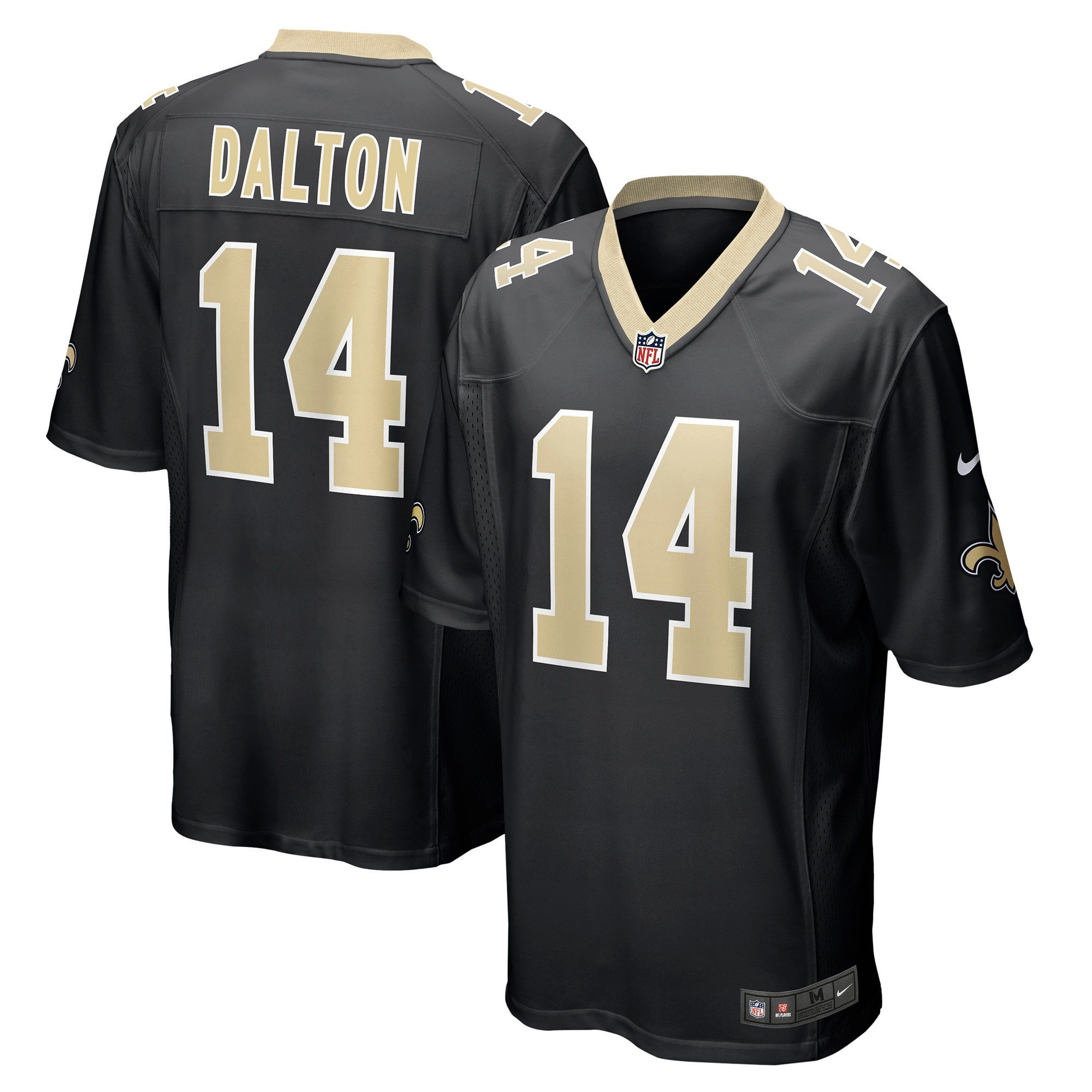 Andy Dalton New Orleans Saints Game Player Jersey – Black NFL