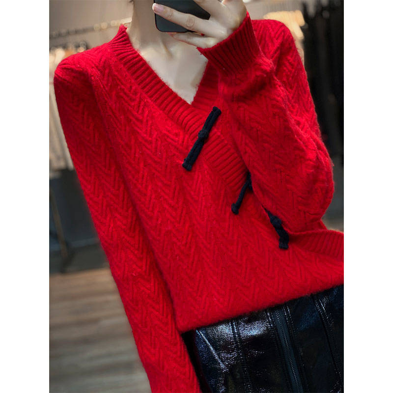 2022 New Arrival Sweaters For Women 100% Pure Wool Knitted Long Sleeve Knitwear Female Chinese Style Jumpers alx