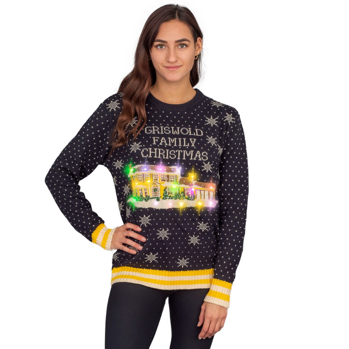 Women’S Griswold Family Christmas Ugly Christmas Sweater – Led Lights