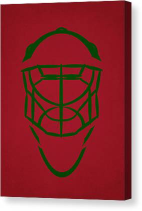 Minnesota Wild Goalie Mask Joe Hamilton Canvas Print