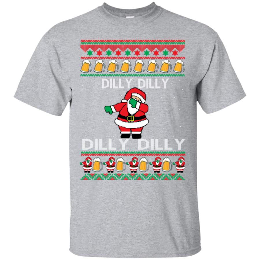 AGR Dilly Dilly Santa Dilly Dilly Ugly Christmass Sweater Mens Cotton T-Shirt