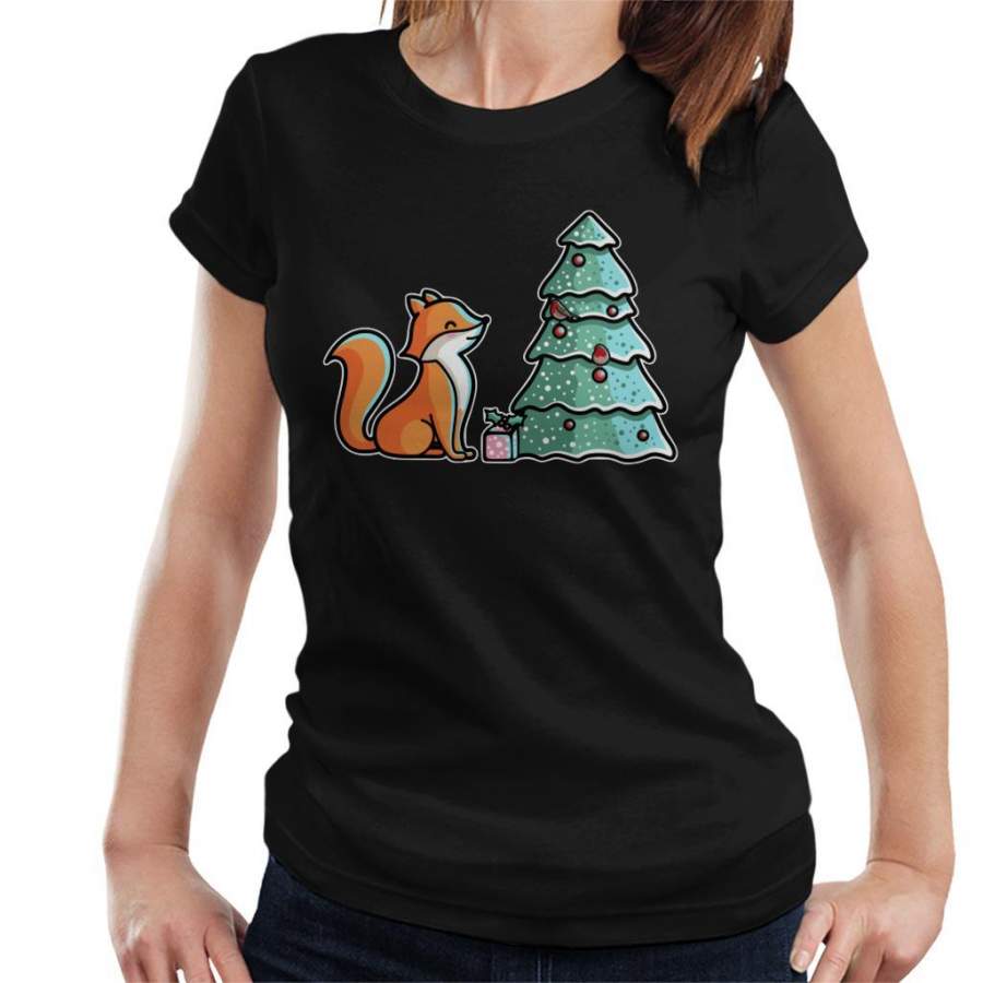 Cute Christmas Fox Women’s T-Shirt