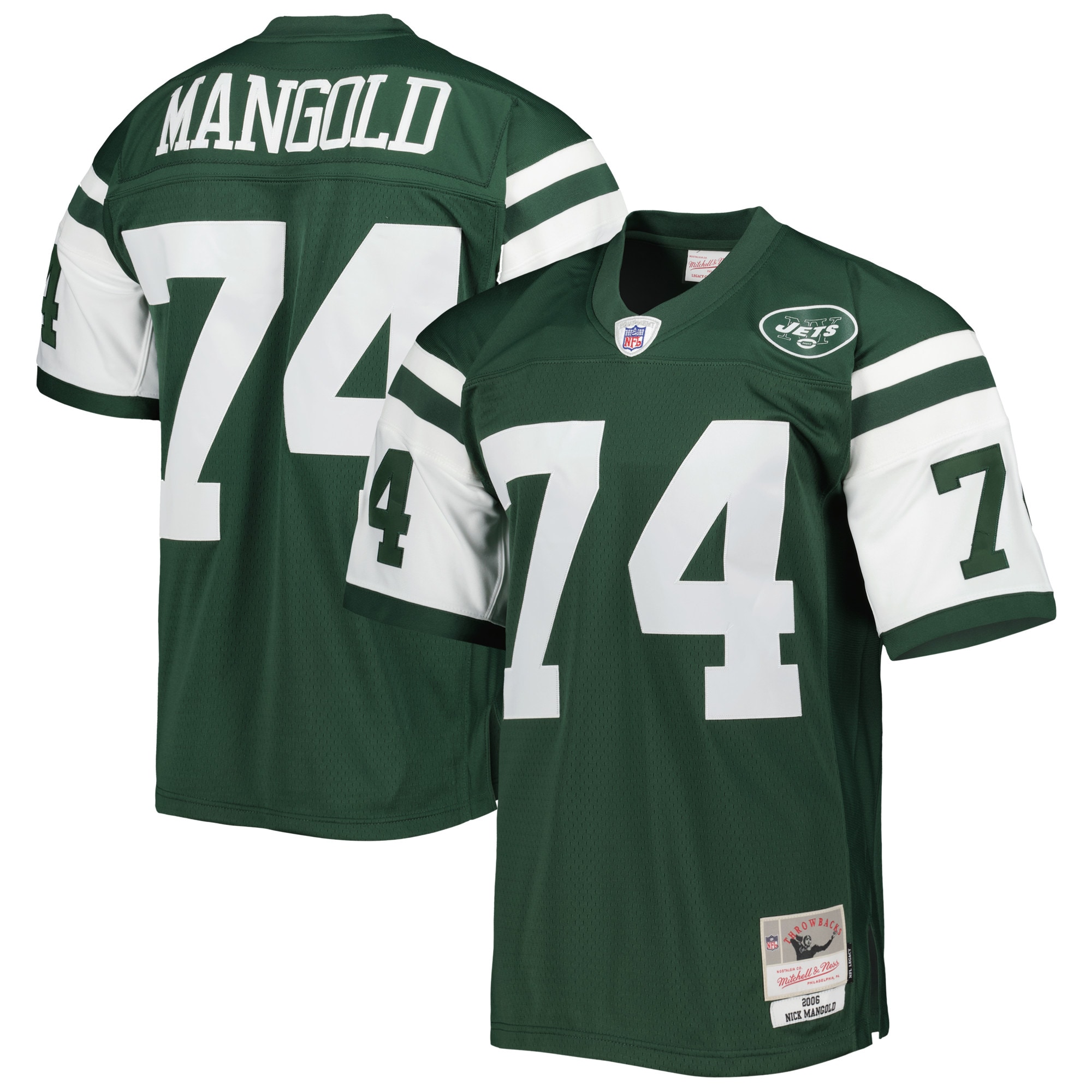 Nick Mangold New York Jets Mitchell & Ness Legacy Replica Jersey – Green