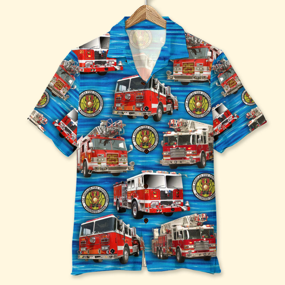 Custom Fire Engine Photo Hawaii Gift For Firefighter Ha78618