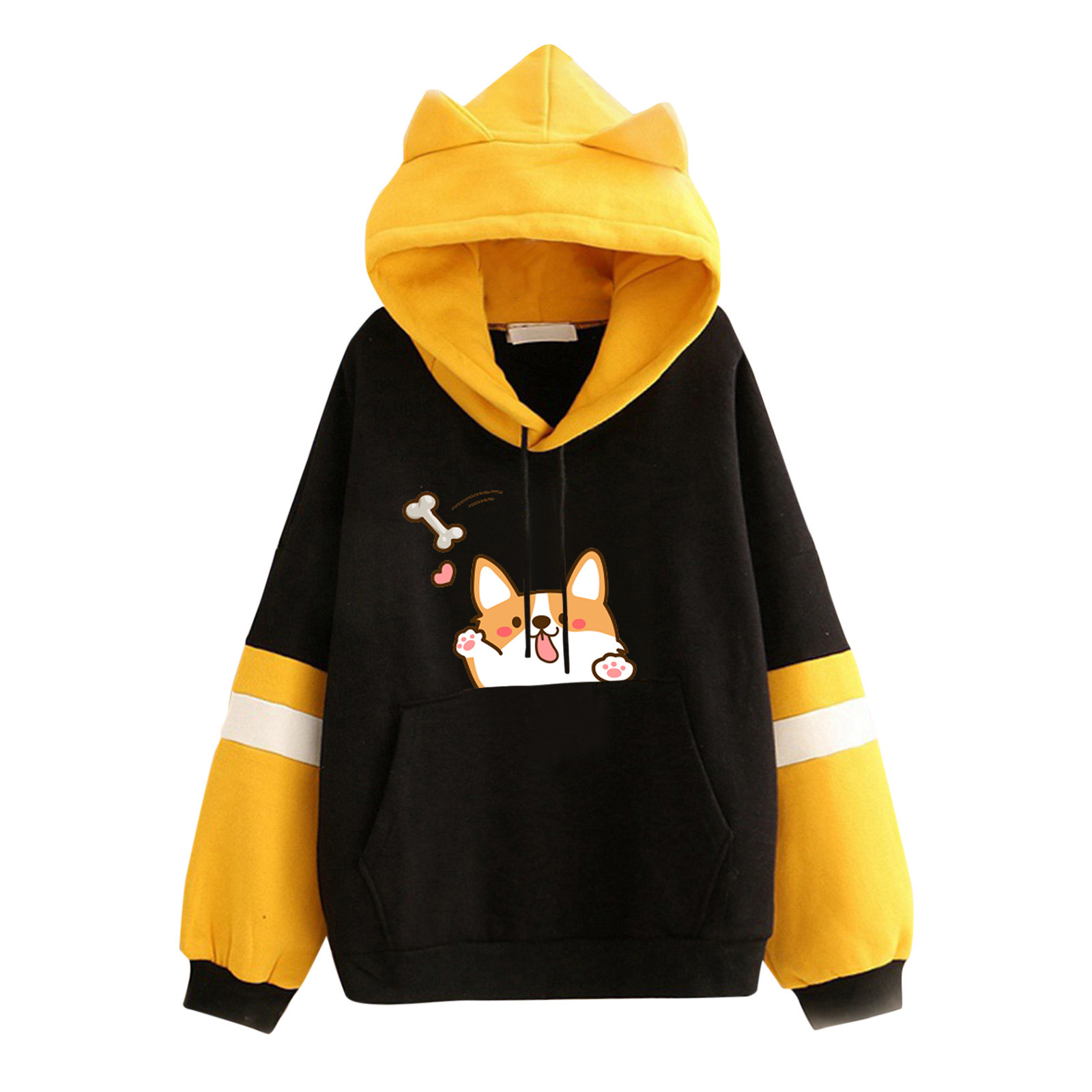 Women Hoodie Harajuku Shiba Inu Kawaii Hoodie Sweatshirt Women Japanese Akita Cute Dog Embroidery Hoodies Tops Pullovers alx