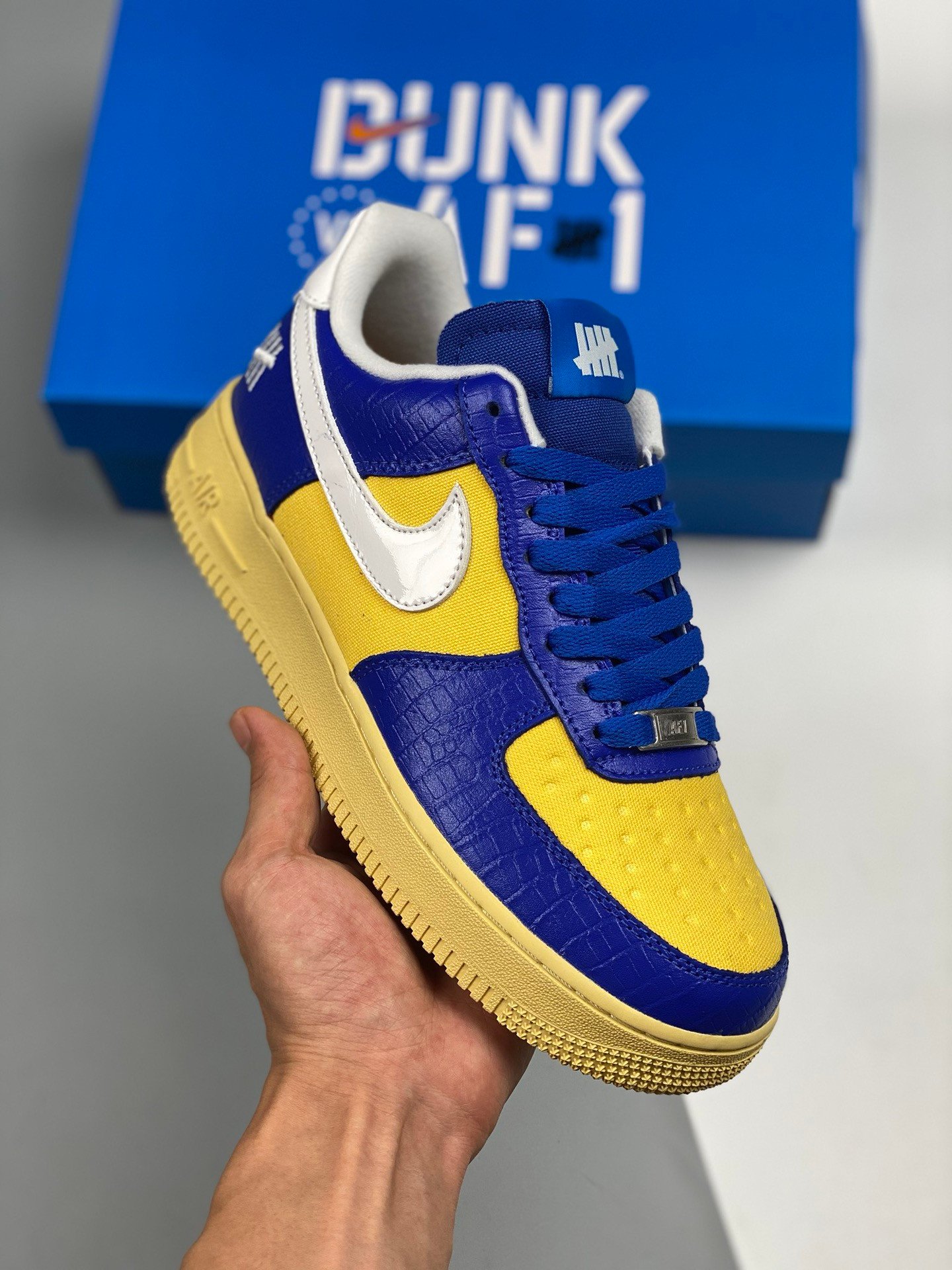 Undefeated x Nike Air Force 1 5 On It BlueYellow 5338798