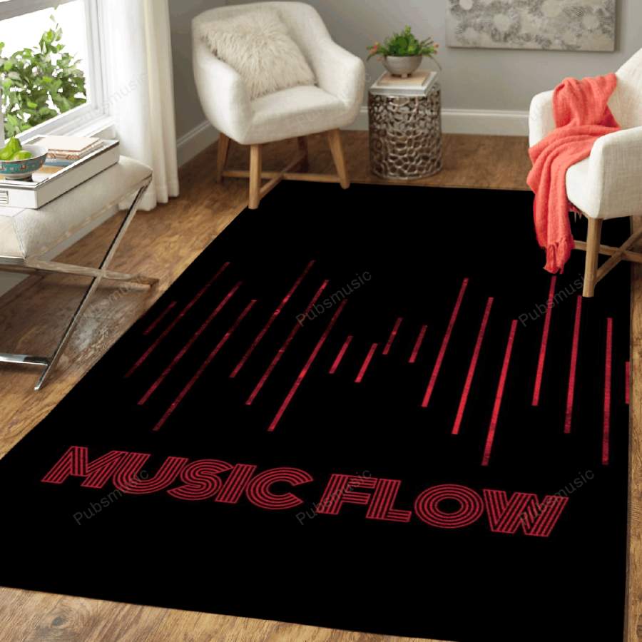 Music Flow 6 out of 8 – Music Flow Art For Fans Area Rug Living Room Carpet Floor Decor