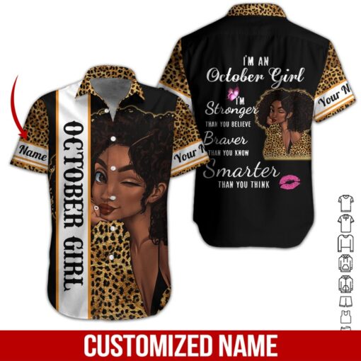 October Girl Custom Name Hawaii Shirt For Men Women Adult Ha26620