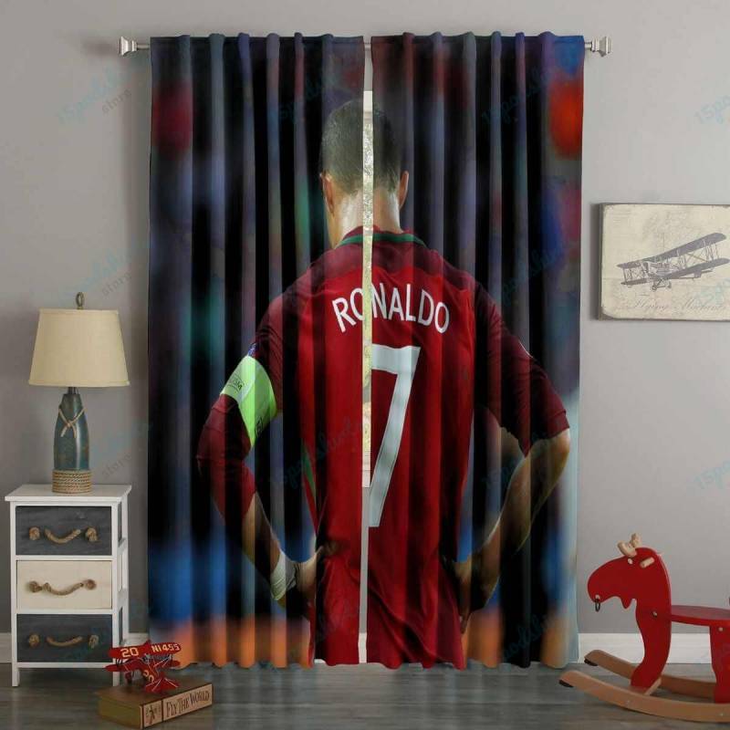 3D Printed Cristiano Ronaldo Style Custom Living Room Curtains