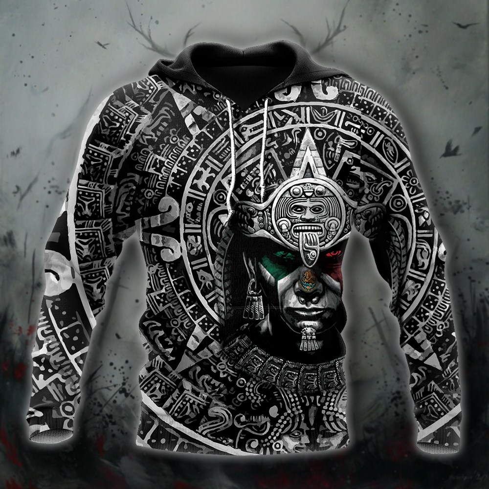 Aztec Warrior Mexican 3D All Over Print | Hoodie | Unisex | Full Size | Adult | Colorful | HT3830