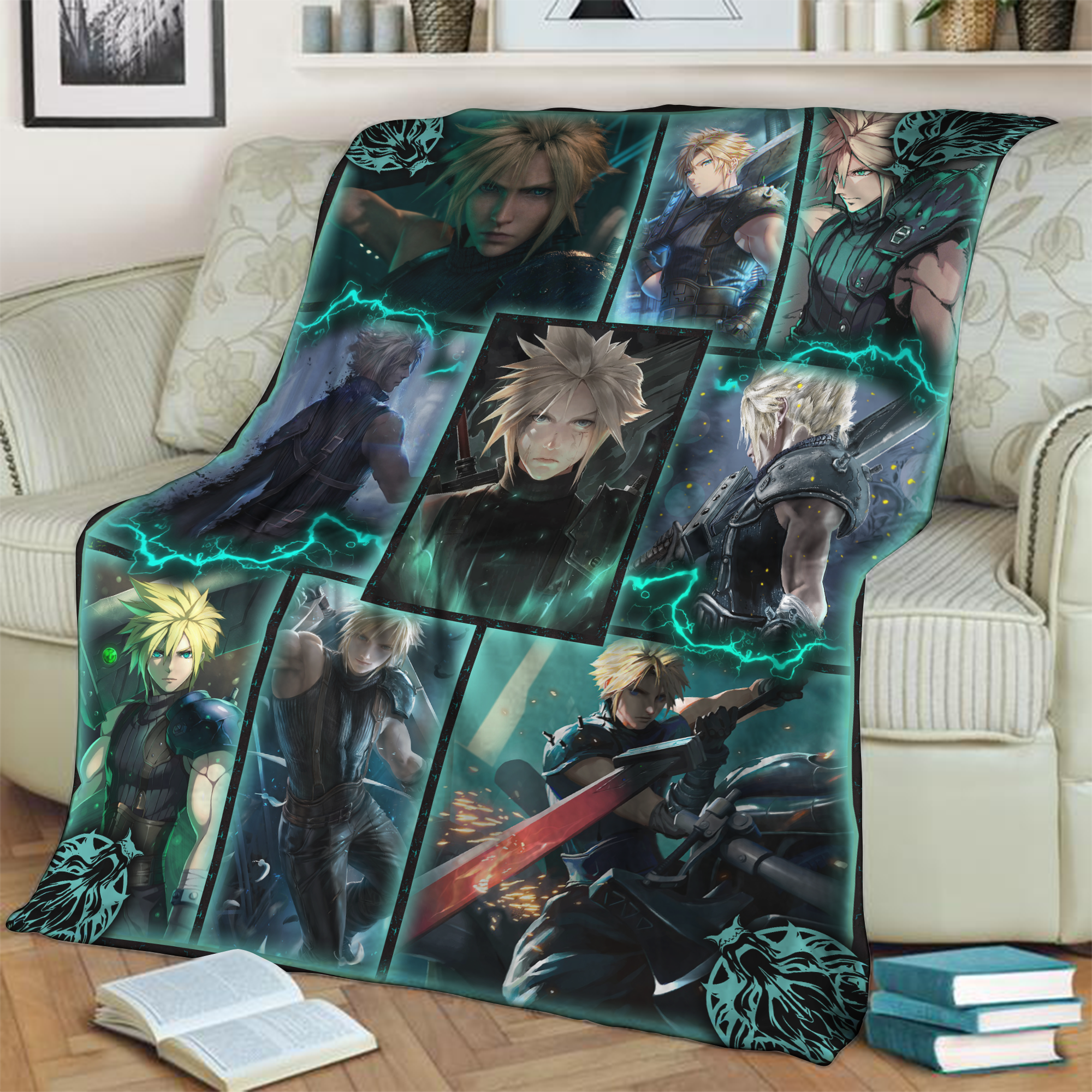 Final Fantasy Vii Cloud Strike 3D Throw Blanket