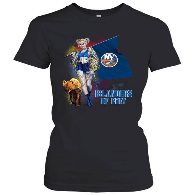 Harley Quinn flag New York Islanders Of Prey Women’s T-Shirt