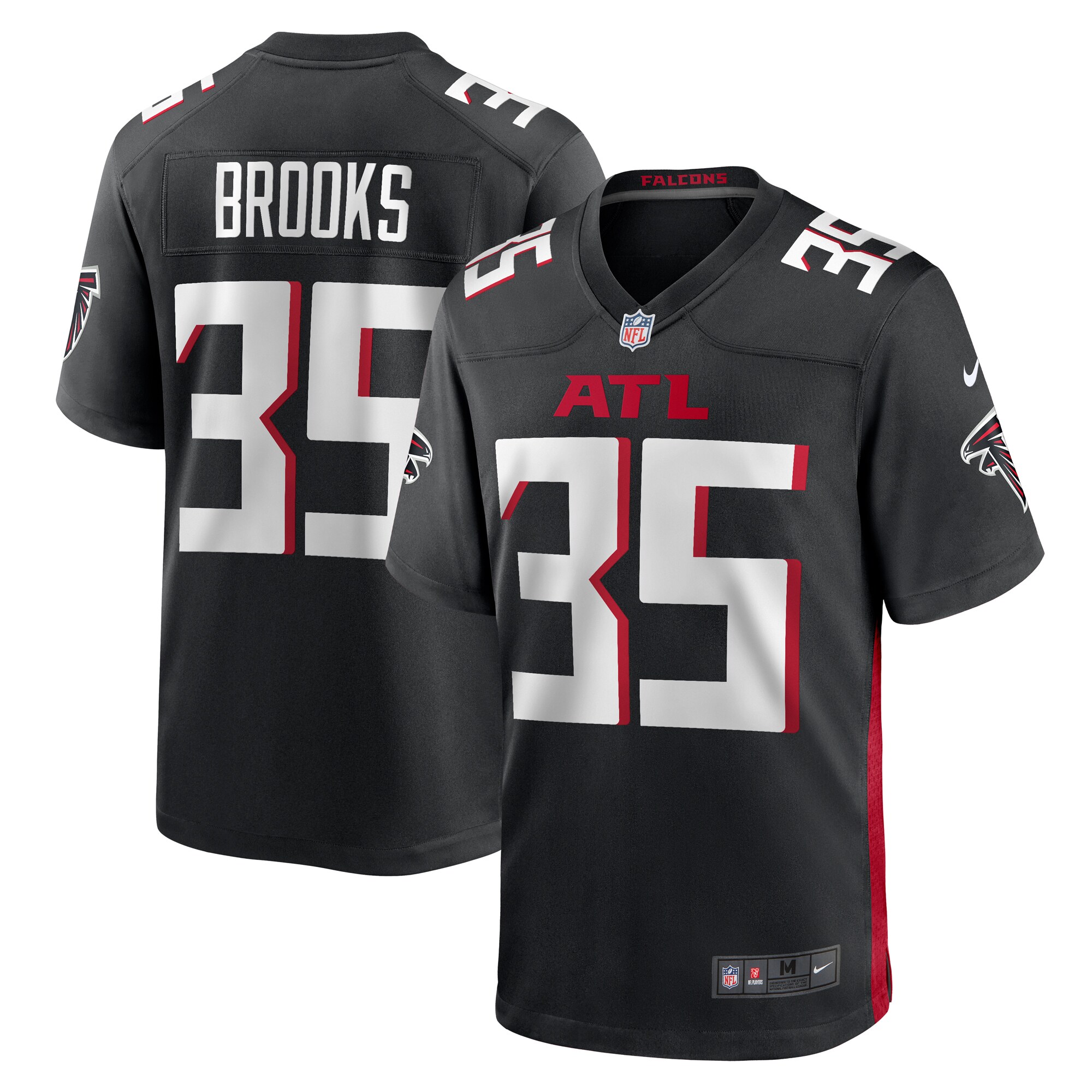 Natrone Brooks Atlanta Falcons Team Game Jersey – Black