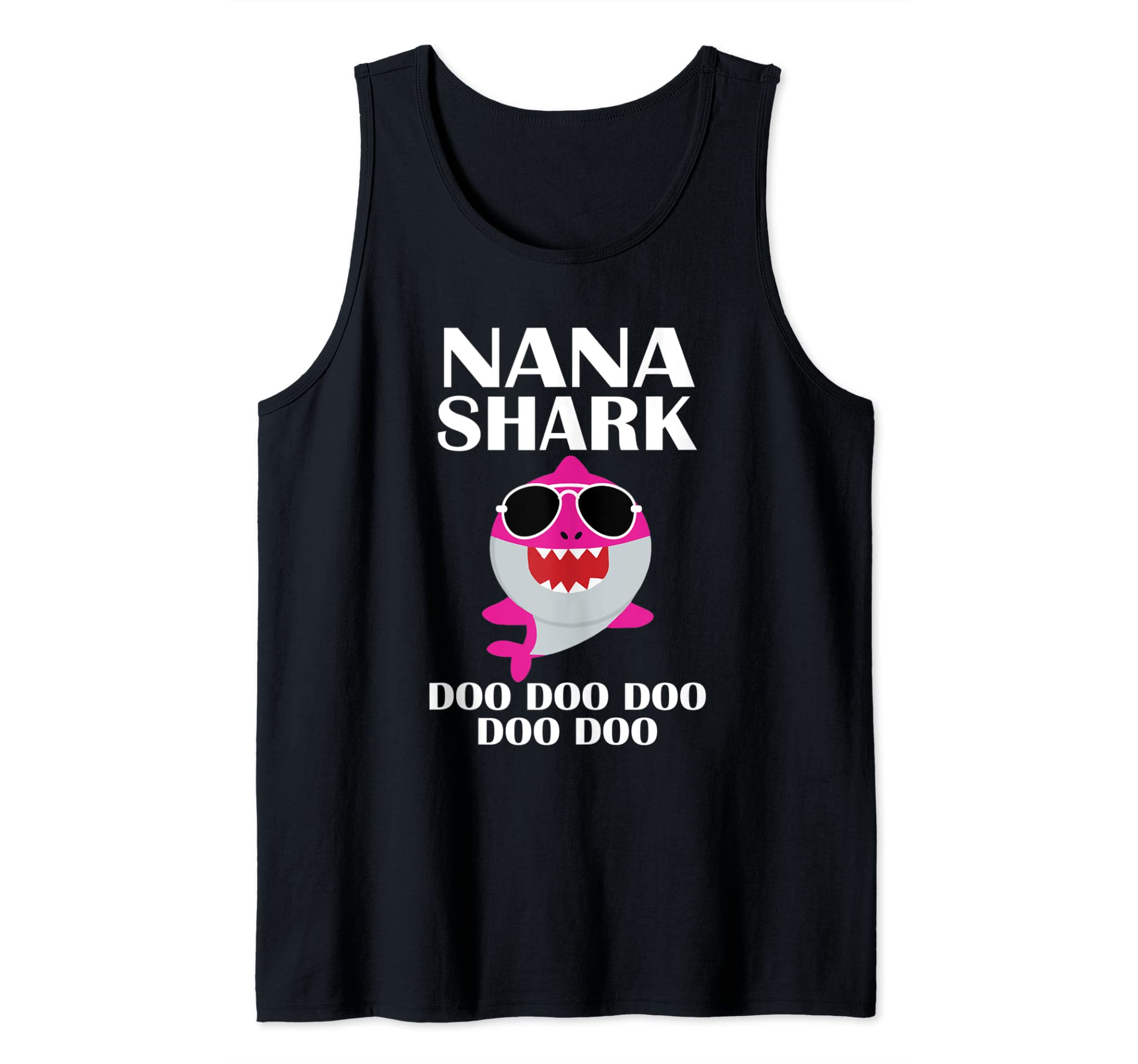 Nana Shark Shirt Doo Doo Doo Funny Nana Valentines Day Tank Top