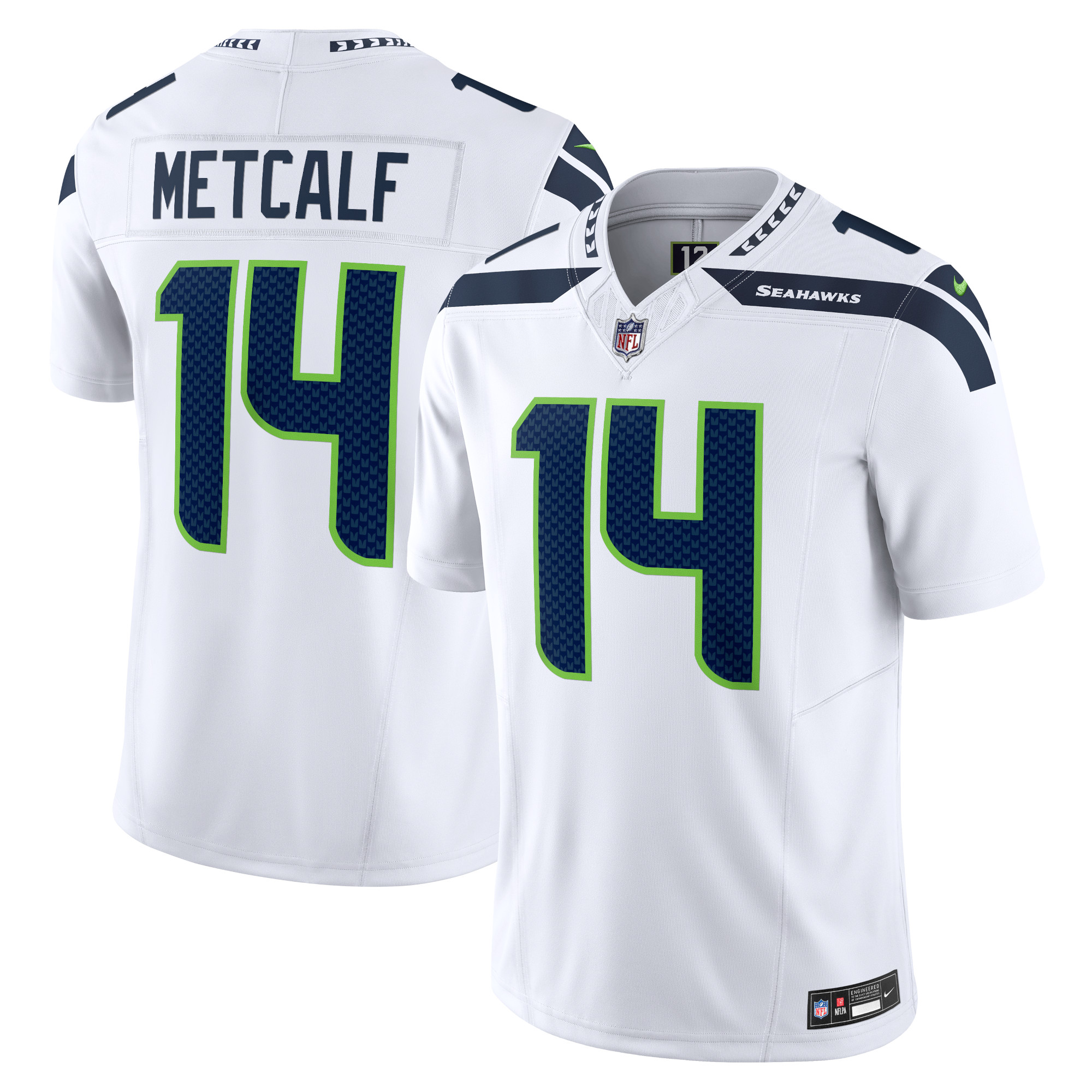 Men’s Seattle Seahawks DK Metcalf White Vapor F.U.S.E. Limited Jersey