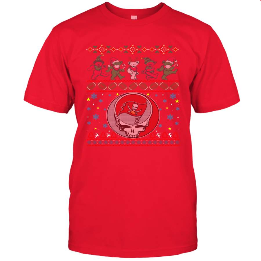 Tampa Bay Buccaneers Christmas Grateful Dead Jingle Bears Football Ugly Sweatshirt Men’s T-Shirt Christmas Gift Ideas