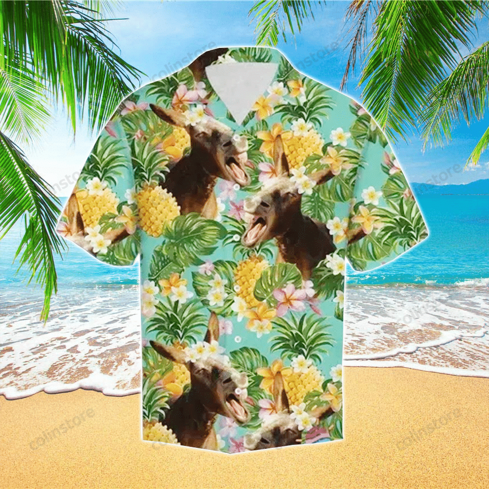 Pineapple Donkey Tropical Colorful Hawaii Shirt Aloha Ha106540