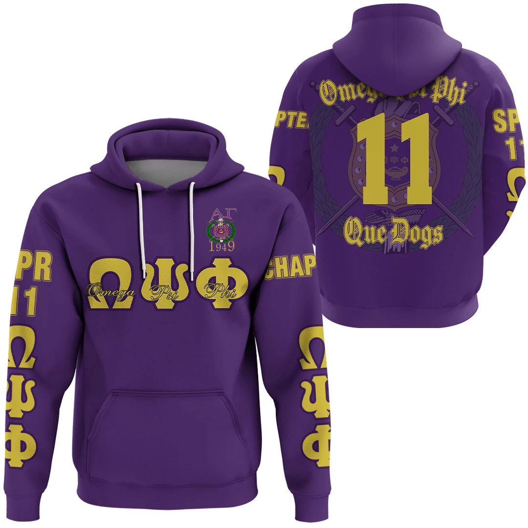 Fraternity Hoodie – Omega Psi Phi – 12Th District Pullover Hoodie