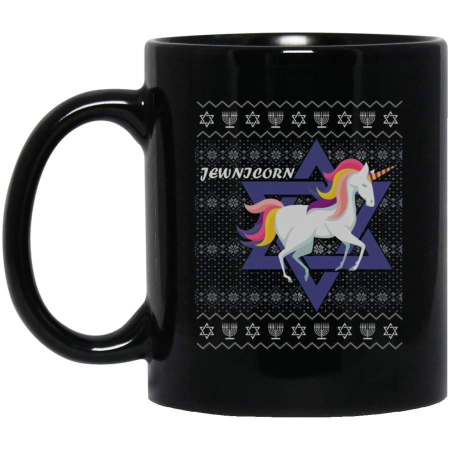 Ugly Christmas Unicorn Jewincorn Ugly Christmas Mug