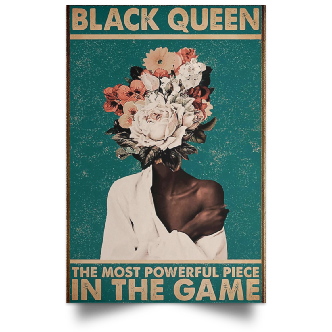 Black Queen In The Game – Black Art Vertical Poster