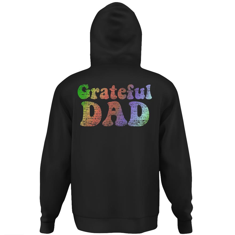 Mens Grateful Dad Vintage Tee Father’S Day Gift Hoodie Print On Back